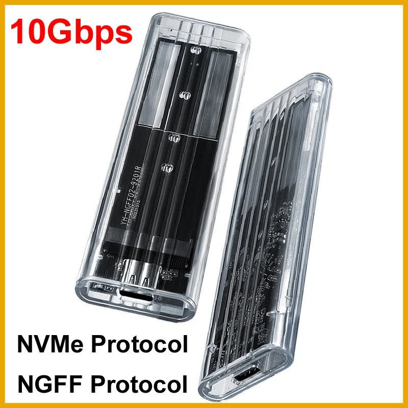 NOWA obudowa M.2 NVME PCIe 2026, przezroczysta obudowa na dysk SSD z protokołem NGFF SATA, zewnętrzna obudowa… NOWA obudowa M.2 NVME PCIe 2026, przezroczysta obudowa na dysk SSD z protokołem NGFF SATA, zewnętrzna obudowa…