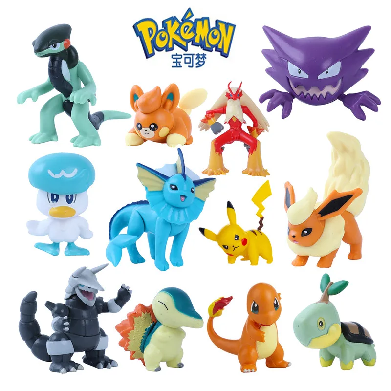 Nowe figurki Pokemon z kreskówek, filmów i anime, 4-9 cm, Gengar, Pikachu, Eevee, smocze zwierzaki, figurki… Nowe figurki Pokemon z kreskówek, filmów i anime, 4-9 cm, Gengar, Pikachu, Eevee, smocze zwierzaki, figurki…