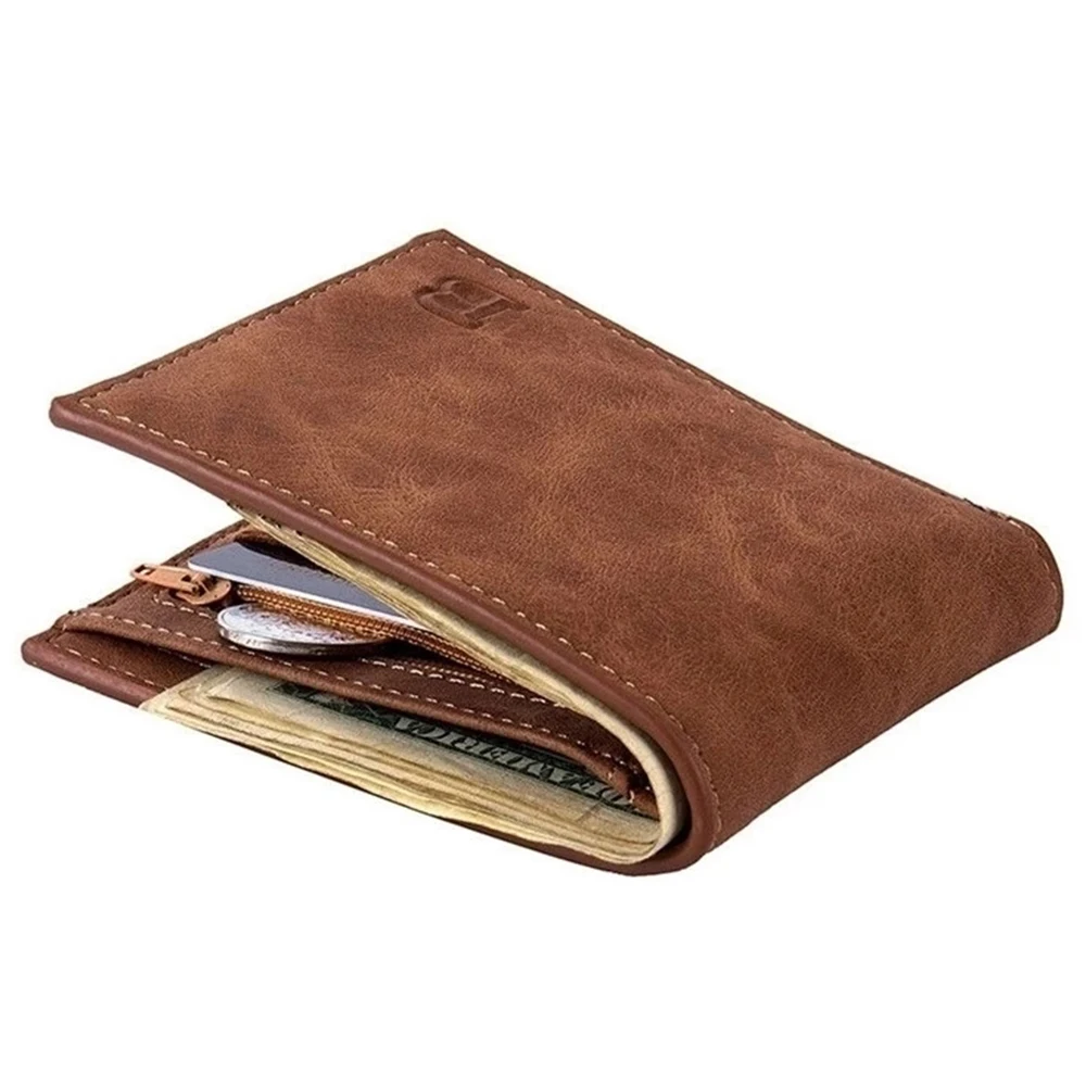 Nowe krótkie portfele męskie wąskie etui na karty portfel męski PU skóra mała kieszonka na monety na zamek… Nowe krótkie portfele męskie wąskie etui na karty portfel męski PU skóra mała kieszonka na monety na zamek…