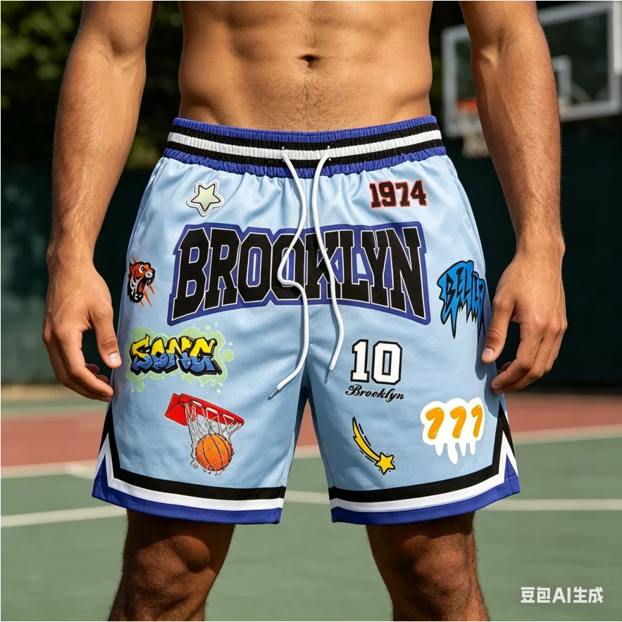 NOWE Letnie Szorty Koszykarskie Męskie z Graficznym Nadrukiem BROOKLYN Y2K, Casualowe Szybkoschnące Szorty… NOWE Letnie Szorty Koszykarskie Męskie z Graficznym Nadrukiem BROOKLYN Y2K, Casualowe Szybkoschnące Szorty…