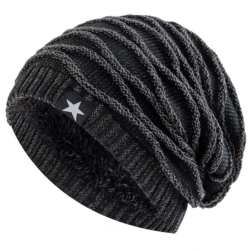 Nowe unisex luźne czapki zimowe z podszewką z futra dla mężczyzn i kobiet Ciepła czapka beanie Casual…