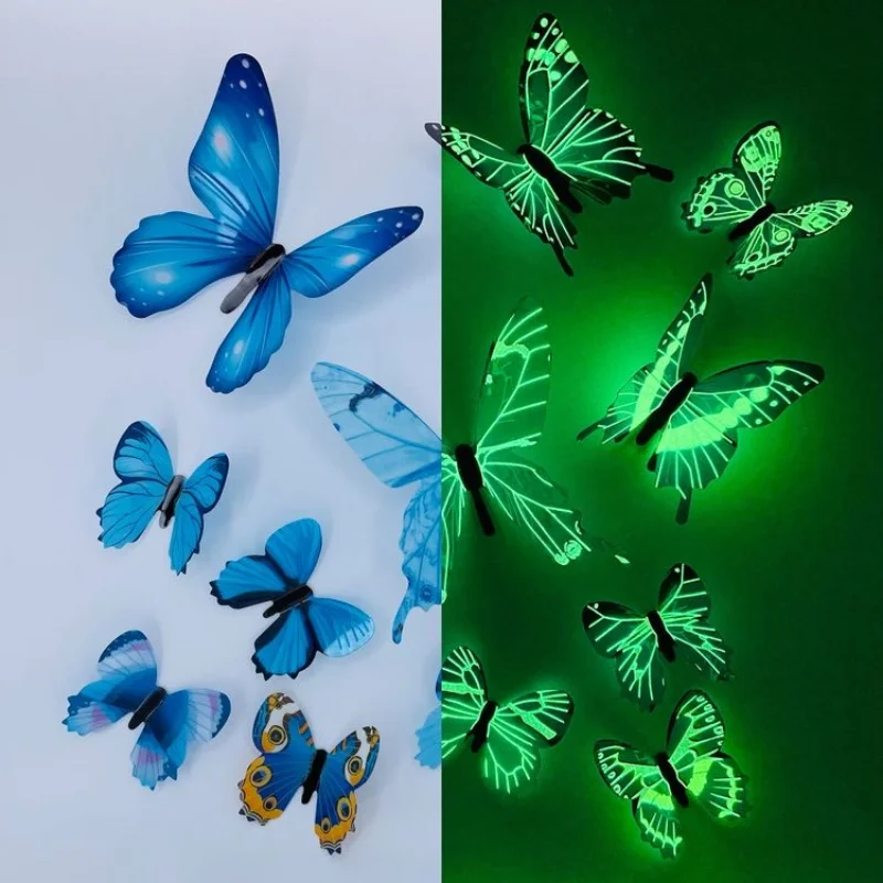 Nowy 12 sztuk moda 3D Luminous Butterfly kreatywna naklejka ścienna dla majsterkowiczów naklejki ścienne… Nowy 12 sztuk moda 3D Luminous Butterfly kreatywna naklejka ścienna dla majsterkowiczów naklejki ścienne…
