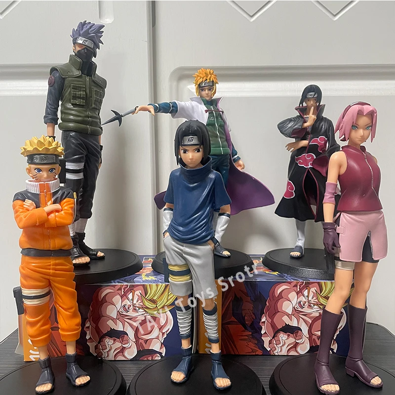 Nowy Anime Naruto rysunek Shippuden Model Uchiha Itachi Sasuke ból Kakashi figurka lalki dekoracje pcv zabawki…
