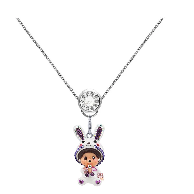 Nowy model naszyjnika Monchhichi, idealny prezent urodzinowy dla kobiet i Nowy model naszyjnika Monchhichi, idealny prezent urodzinowy dla kobiet i