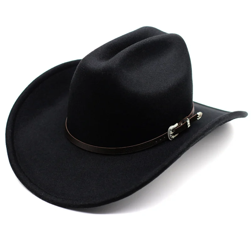 Nowy Vintage Western Cowboy Hat For Men’s Gentleman Lady Jazz Cowgirl With Leather Wide Brim Cloche Church… Nowy Vintage Western Cowboy Hat For Men’s Gentleman Lady Jazz Cowgirl With Leather Wide Brim Cloche Church…