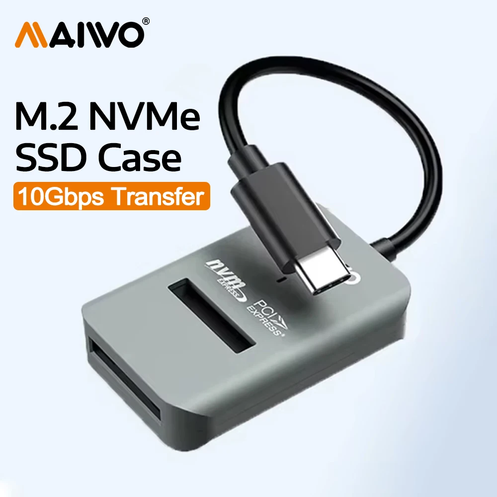 Obudowa MAIWO 10Gbps M.2 NVME SSD Typ-C Adapter M2 PCIE NVME SSD Bez Użycia Narzędzi Obsługuje Dyski SSD… Obudowa MAIWO 10Gbps M.2 NVME SSD Typ-C Adapter M2 PCIE NVME SSD Bez Użycia Narzędzi Obsługuje Dyski SSD…