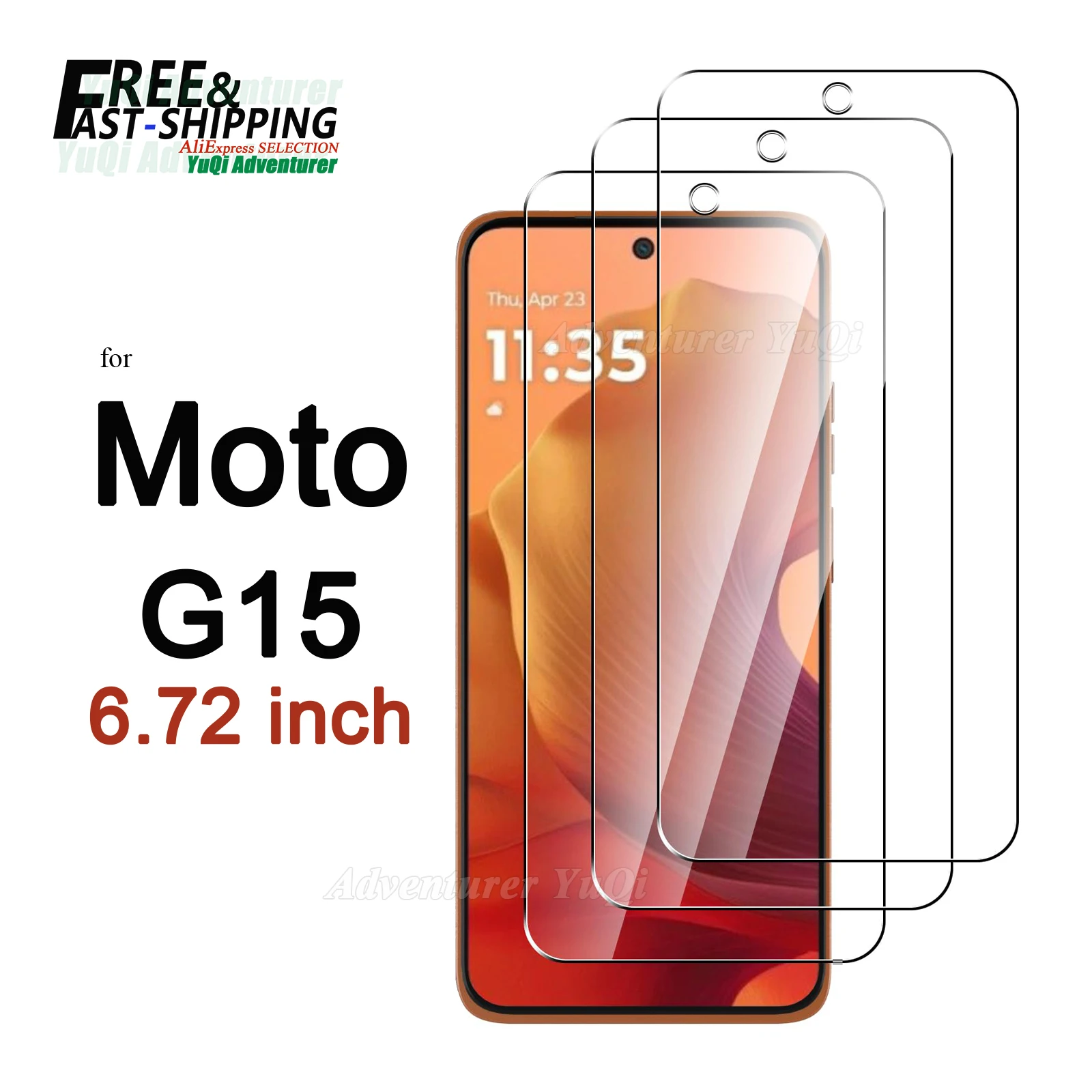 Ochraniacz ekranu do Motorola Moto G15 6,72 cala Szkło hartowane HD Crystal Mica 9H Etui odporne na…