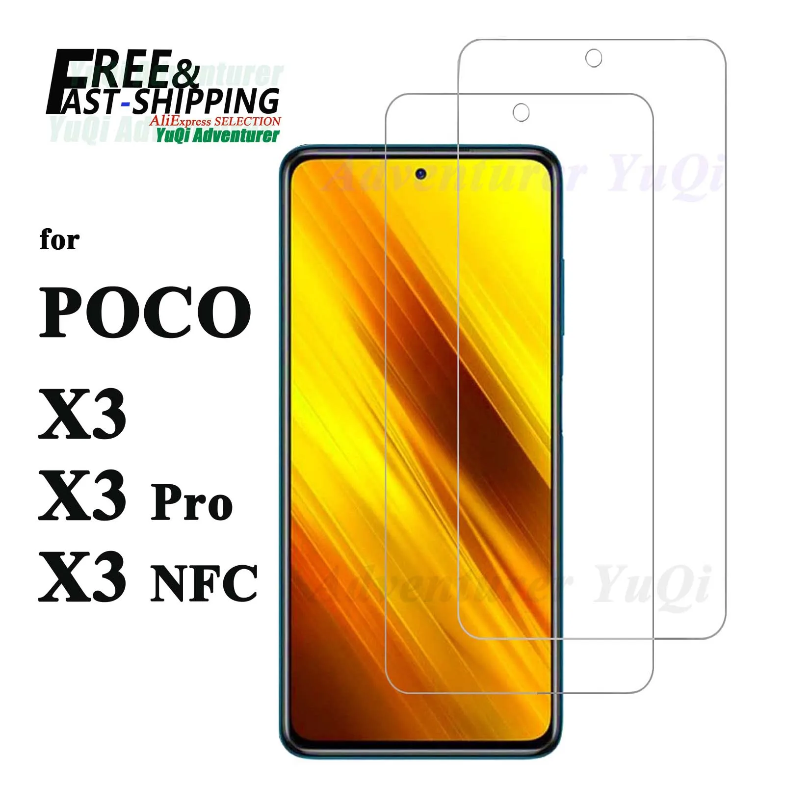 Ochraniacz ekranu do POCO X3 NFC Pro Xiaomi Szkło hartowane HD Crystal Wysoka aluminiowa przezroczysta obudowa…