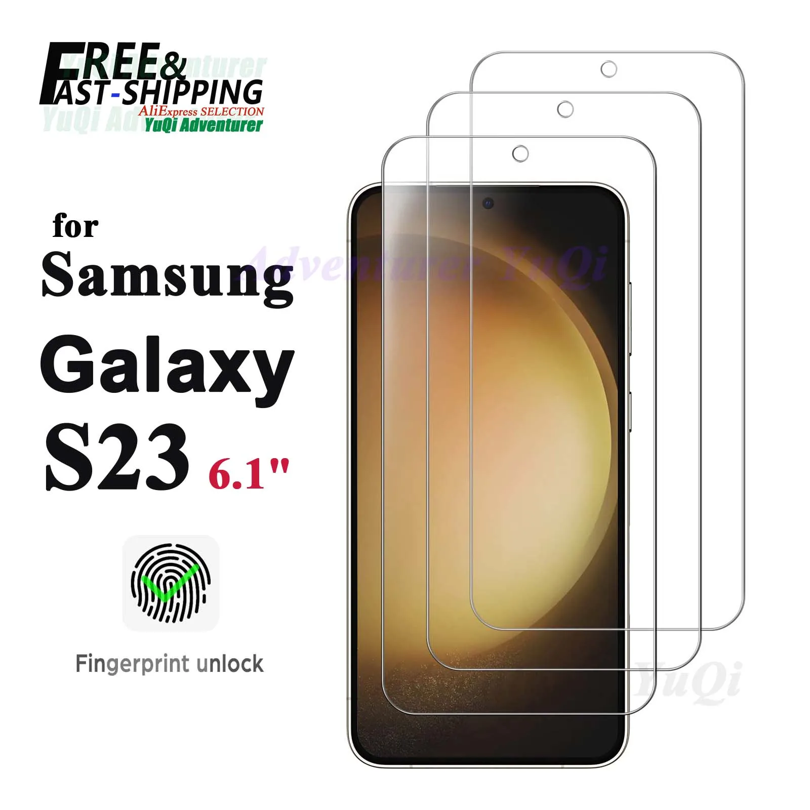 Ochraniacz ekranu do Samsung Galaxy S23 5G Szkło hartowane HD Crystal 9H Wysokiej jakości odcisk palca z…