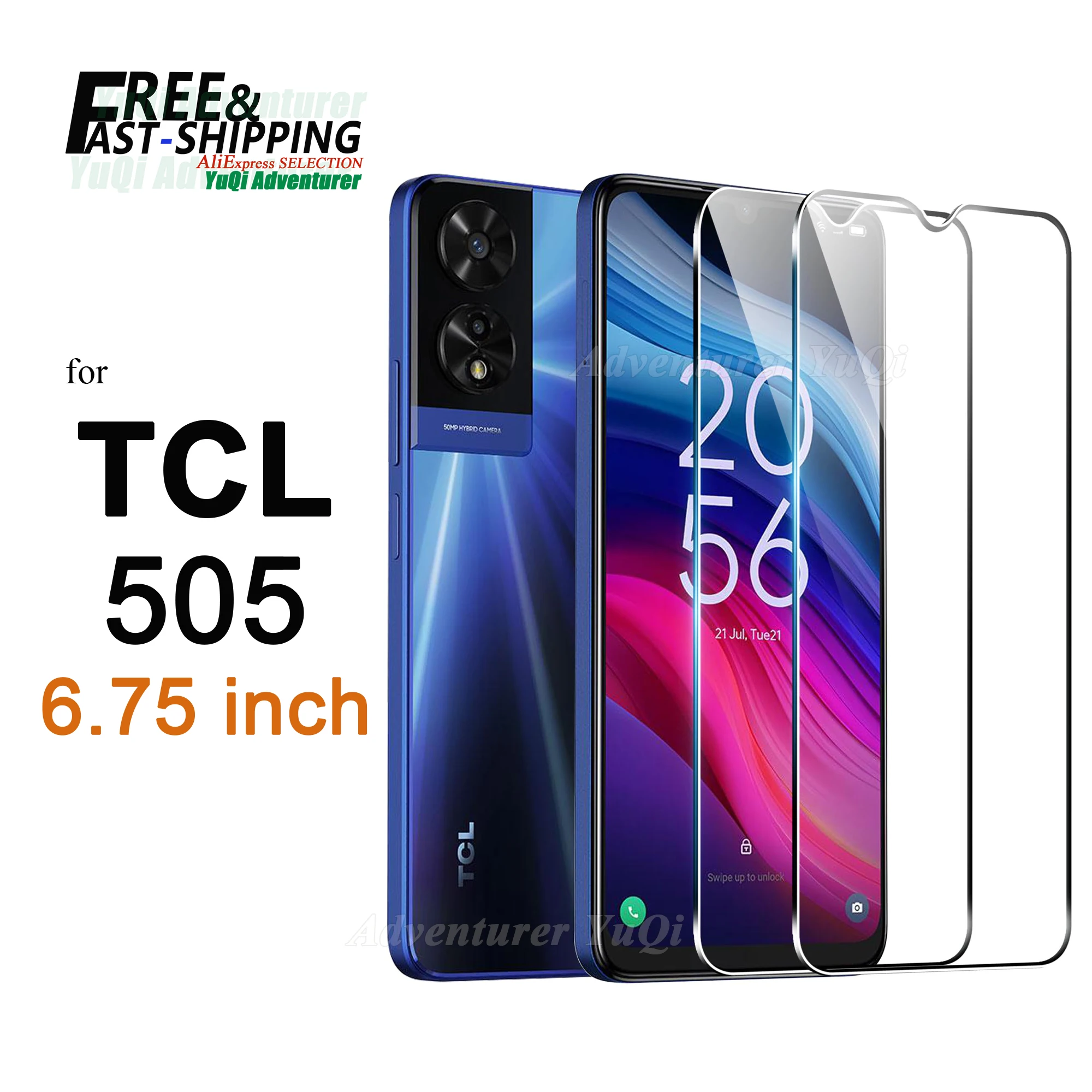 Ochraniacz ekranu do TCL 505 4G 6,75 cala Szkło hartowane HD Crystal Mica 9H Etui odporne na zarysowania… Ochraniacz ekranu do TCL 505 4G 6,75 cala Szkło hartowane HD Crystal Mica 9H Etui odporne na zarysowania…
