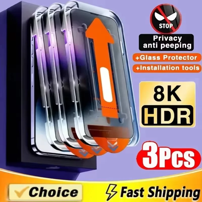 Ochronna folia na ekran z powłoką oleofobową i filtrem prywatności do iPhone 17 Pro Max 16 18 15 13 11 14 12…