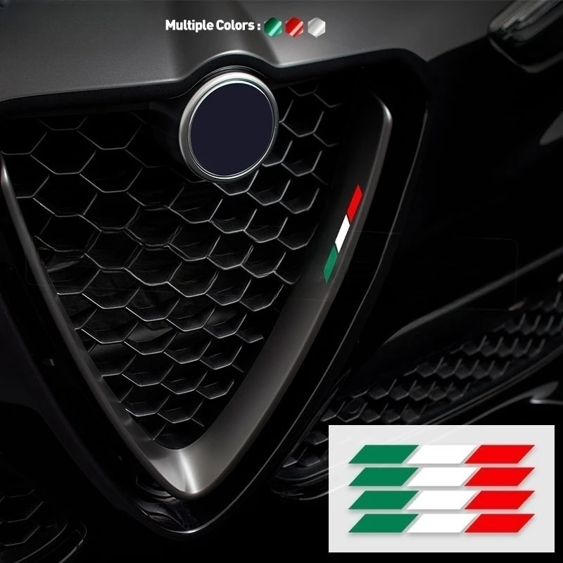 Odblaskowe włoskie paski naklejki na lusterko wsteczne, słupek B, naklejka na karoserię do Alfa Romeo Stelvio… Odblaskowe włoskie paski naklejki na lusterko wsteczne, słupek B, naklejka na karoserię do Alfa Romeo Stelvio…