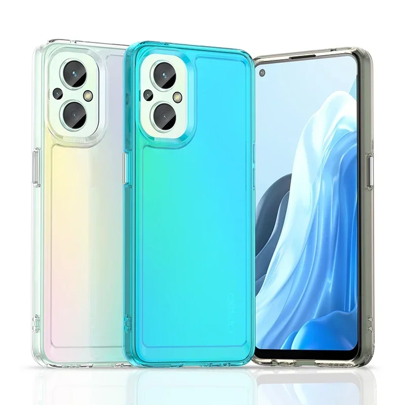 Odporne na wstrząsy silikonowe etui na telefon Candy dla OnePlus Nord N20 5G OPPO A96 5G Reno7 Z 5G Reno7 Lite…