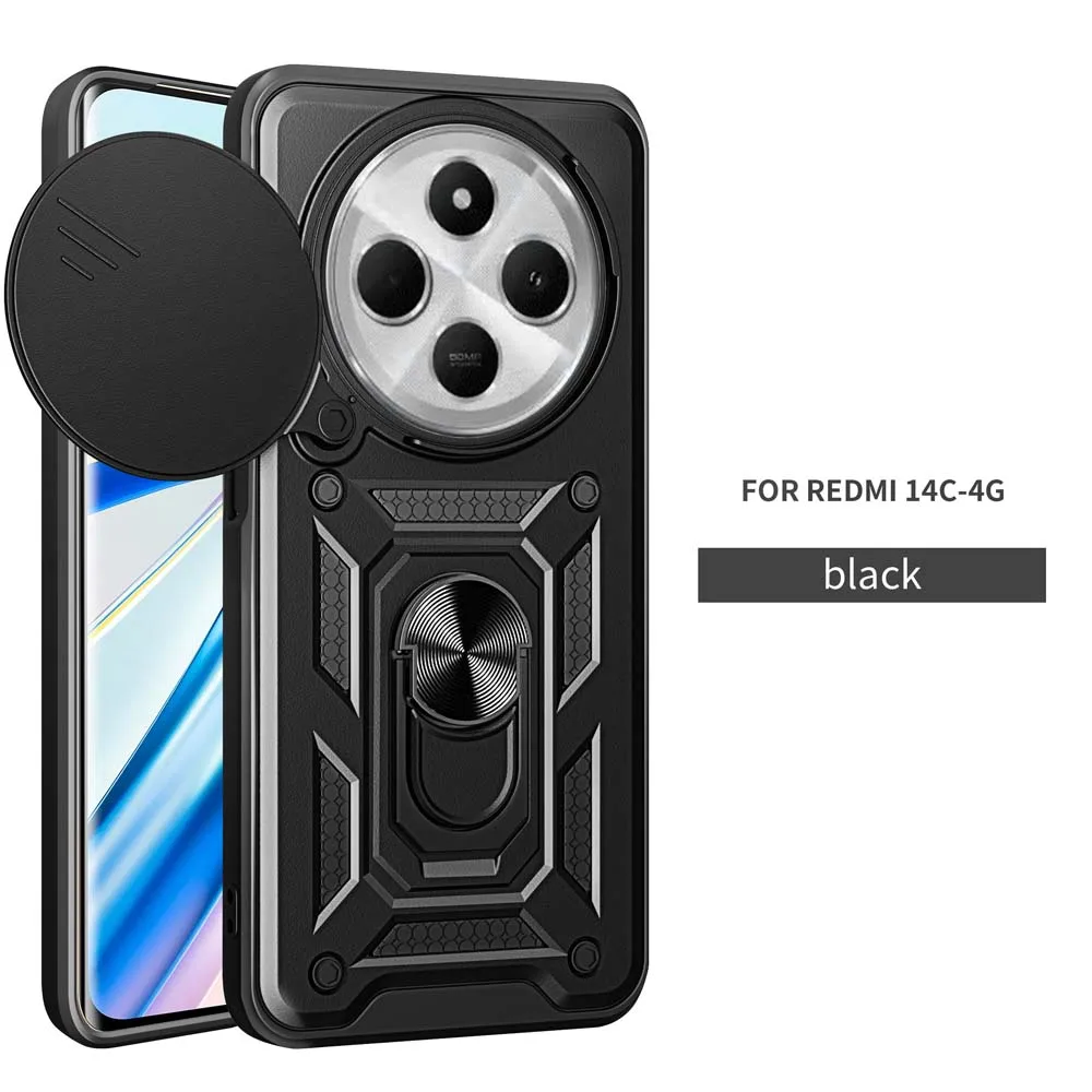 Odporny na wstrząsy futerał pancerzowy do Redmi 14C 4G uchwyt samochodowy pokrowiec na telefon do Redmi 14C… Odporny na wstrząsy futerał pancerzowy do Redmi 14C 4G uchwyt samochodowy pokrowiec na telefon do Redmi 14C…