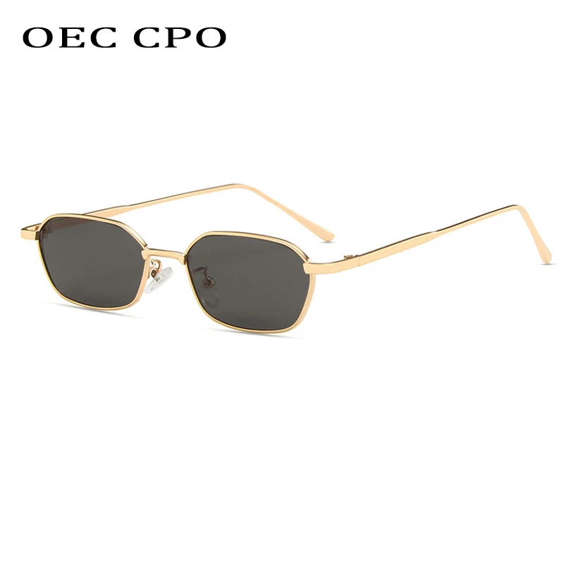 OEC CPO małe kwadratowe okulary przeciwsłoneczne damskie męskie marka Steampunk metalowa ramka okulary…