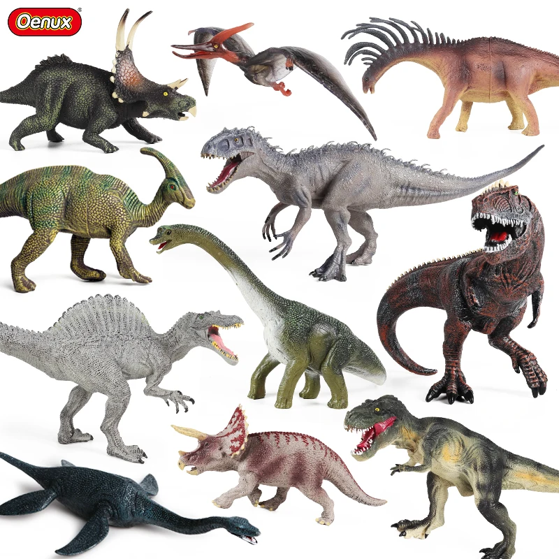 Oenux świat dinozaurów Brinquedo Savage jurajski Indominus Rex Spinosaurus Triceratops kolekcja figurek…