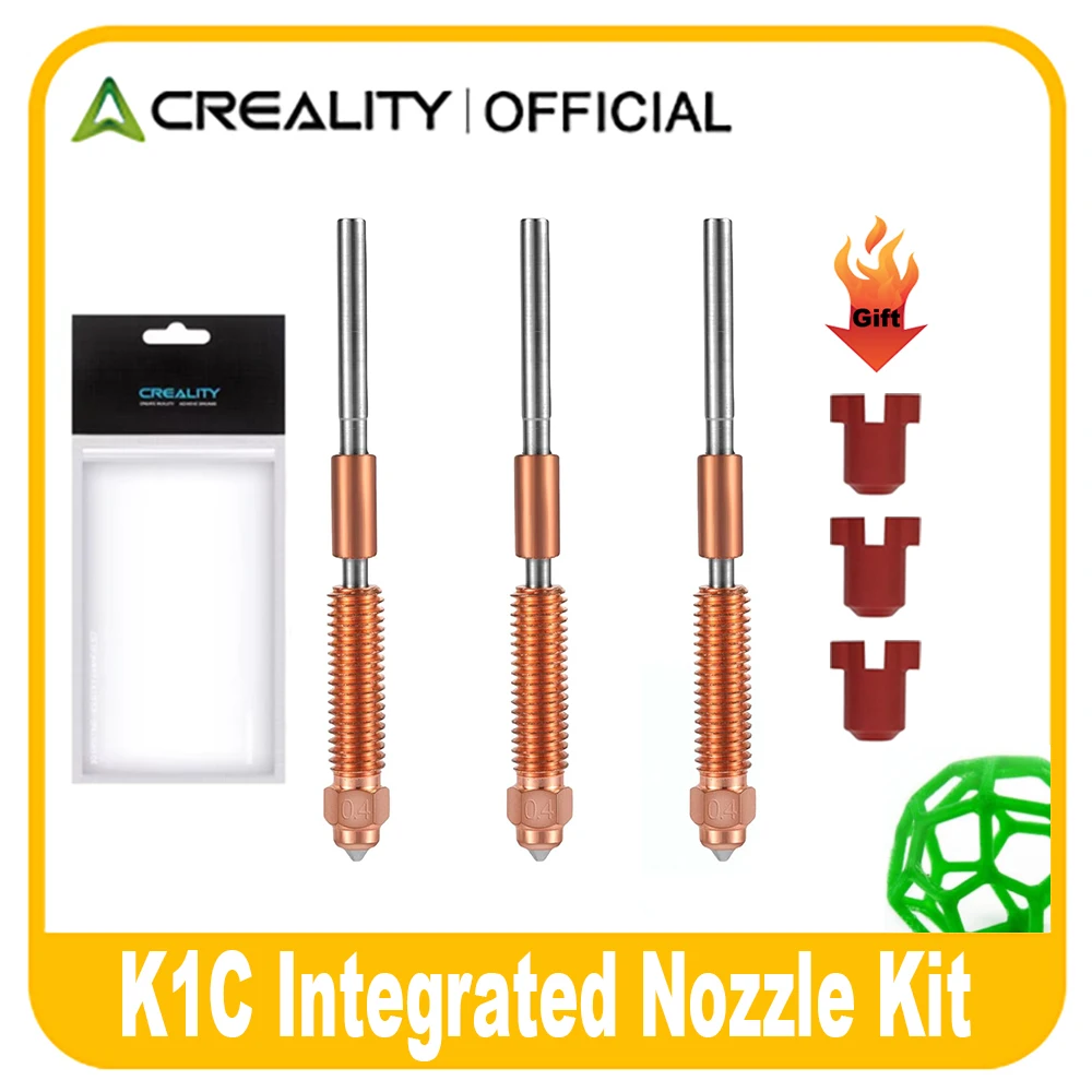 Oficjalna dysza Creality K1C/K1 Max 1/2/3 SZT. Szybkozłączna dysza ze stali hartowanej do drukarek 3D K2… Oficjalna dysza Creality K1C/K1 Max 1/2/3 SZT. Szybkozłączna dysza ze stali hartowanej do drukarek 3D K2…
