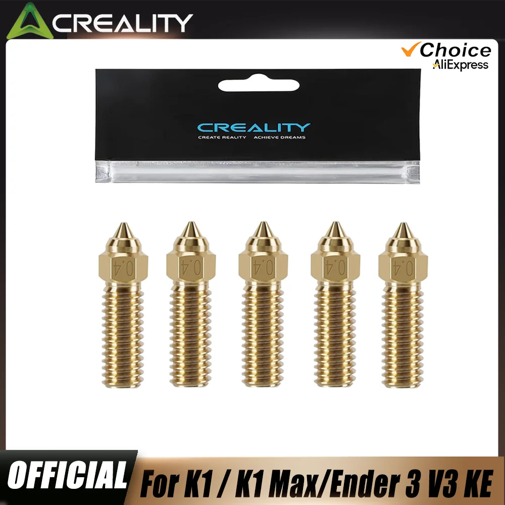 Oficjalny zestaw dysz mosiężnych Creality Ender 3 V3 KE, 5 sztuk, do szybkiego drukowania ​ ​ Zestaw dysz…