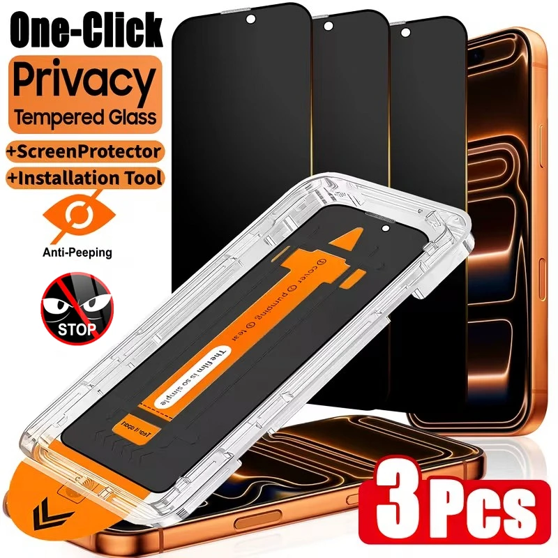 Oleofobowa powłoka, bezpyłowa, łatwa instalacja, folia ochronna na ekran zapewniająca prywatność dla iPhone 17…