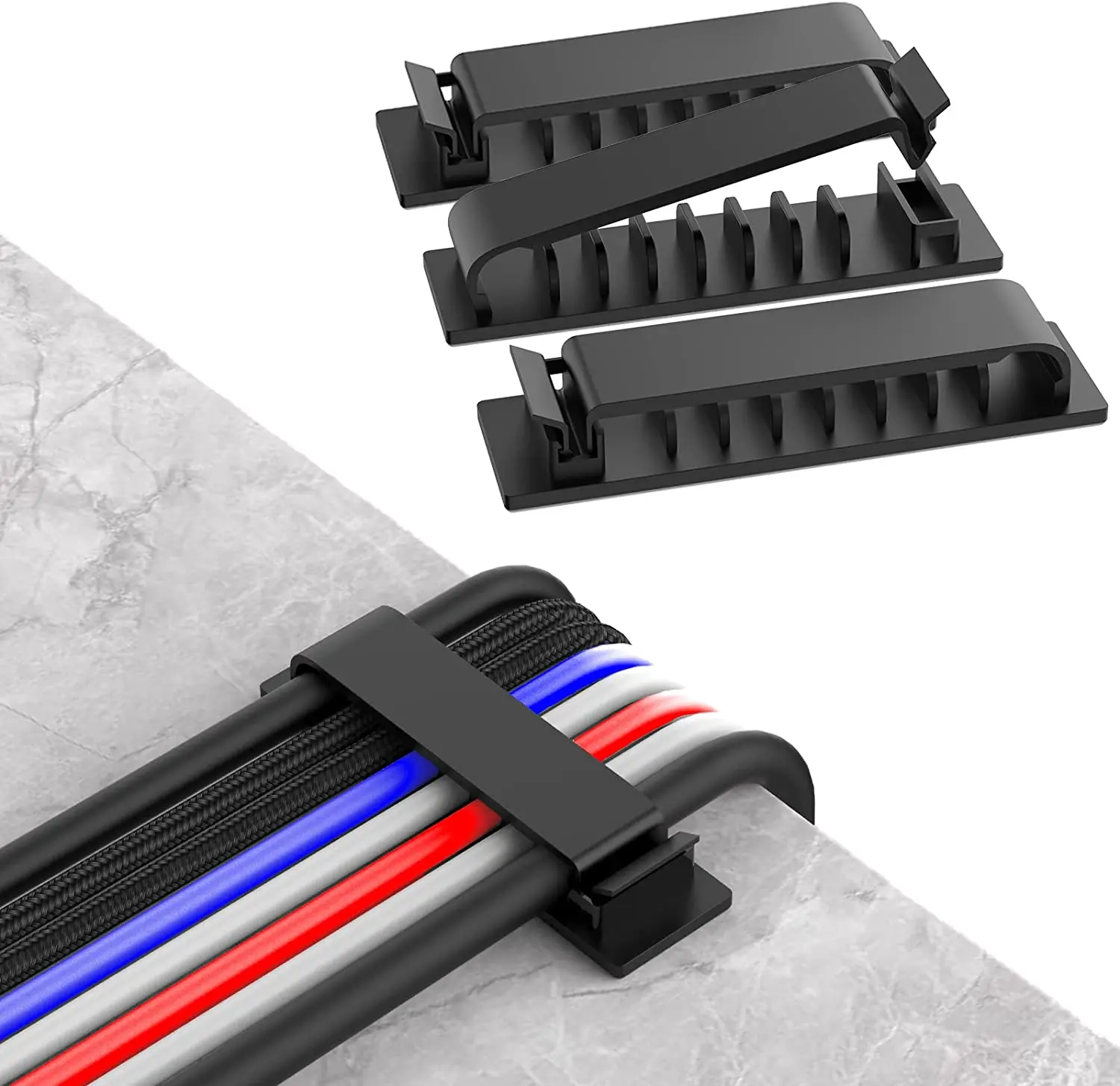 Organizer kabli Zarządzanie przewodami Uchwyt na przewód Elastyczny nawijacz kabla USB Porządek Silikonowe…