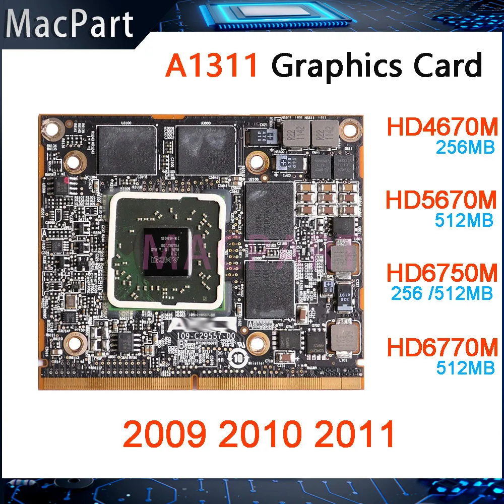 Oryginalna karta graficzna HD4670M HD5670M HD6750M HD6770M 256MB 512MB dla Apple iMac 21.5 „A1311 karta… Oryginalna karta graficzna HD4670M HD5670M HD6750M HD6770M 256MB 512MB dla Apple iMac 21.5 „A1311 karta…