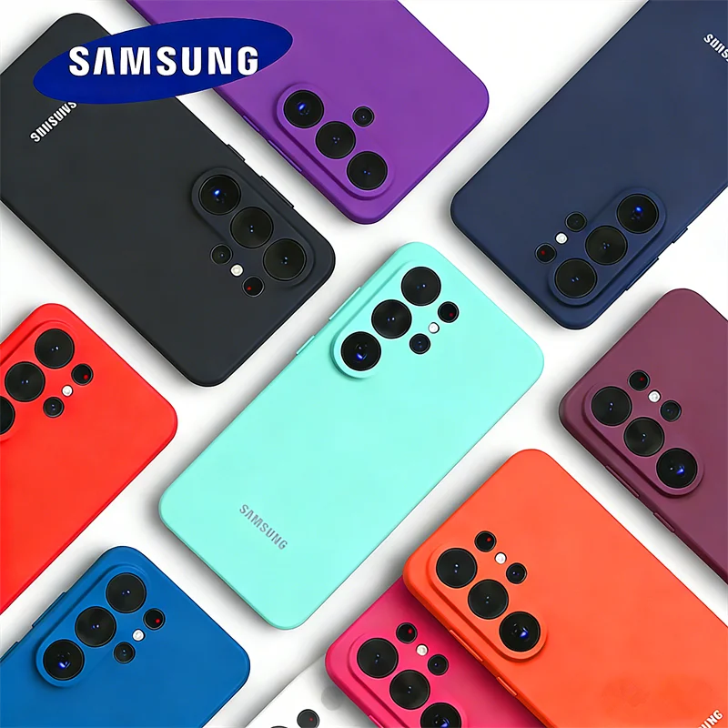 Oryginalne etui na telefon z płynnego silikonu do Samsung Galaxy S26 Ultra S25 Edge S23 FE S24 S22 S21 Plus…