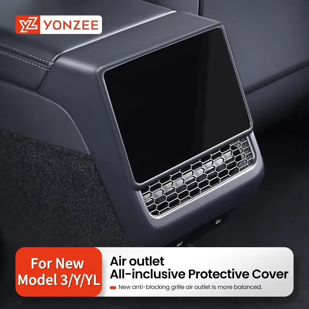 Osłona tylnego wylotu powietrza YZ do Tesla Model 3/Y/YL Highland Juniper, akcesoria na tylne siedzenia, filtr…