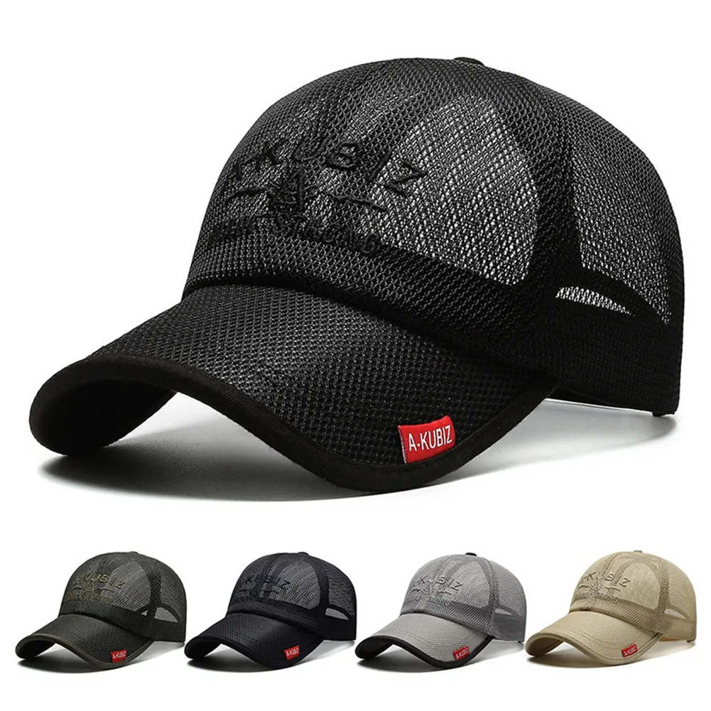 Outdoor Sunscreen Breathable Mesh Caps Summer UV Protection Fishing Camping Hiking Travel Hat for Men Women…