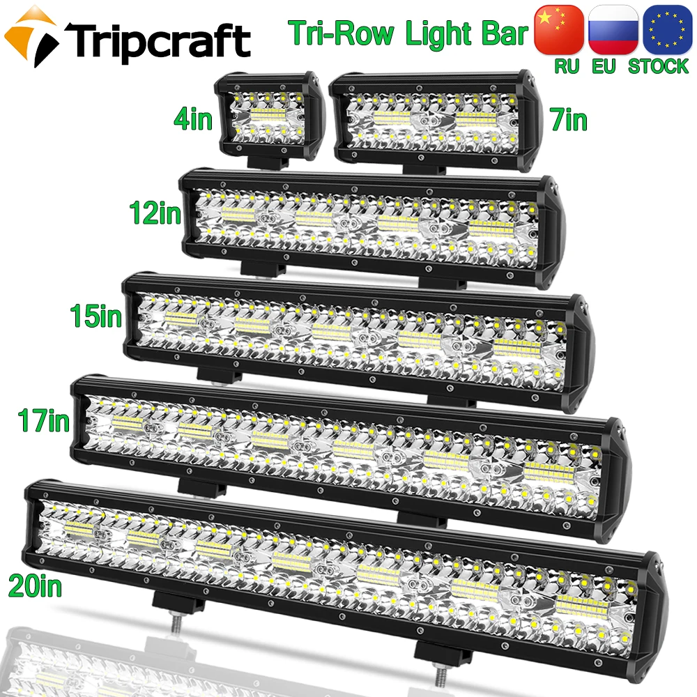 Panel LED Tripcraft, listwa LED 4-28 cali, światła LED, światła punktowe LED, wiązka Combo Beam do samochodu…