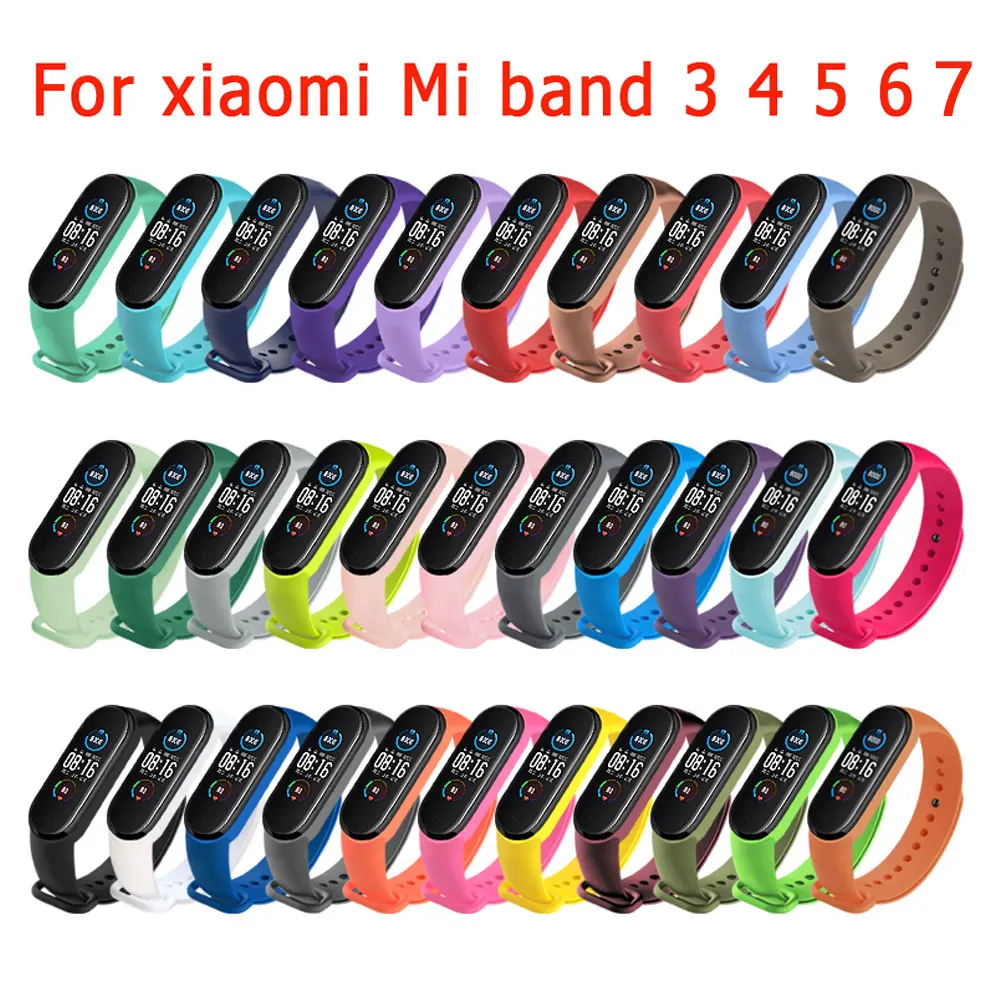 Pasek do zegarka Xiaomi Mi Band 7 6 5 4 3 Silikonowa bransoletka na nadgarstek MiBand 3 4 band5 band6… Pasek do zegarka Xiaomi Mi Band 7 6 5 4 3 Silikonowa bransoletka na nadgarstek MiBand 3 4 band5 band6…