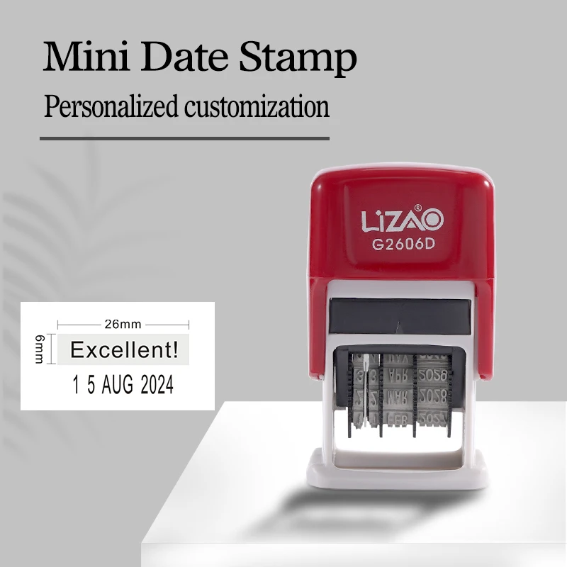 Personalizowany stempel z datą do podpisywania przez nauczyciela, zabezpiecz swój tekst, stempel z datą i…