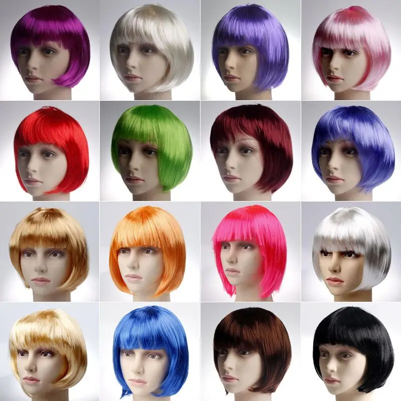 Peruka Bob Pretty Women Short Bob Wigs Natural Fashion Halloween Cosplay Anime Wigs Cute Colored Synthetic… Peruka Bob Pretty Women Short Bob Wigs Natural Fashion Halloween Cosplay Anime Wigs Cute Colored Synthetic…