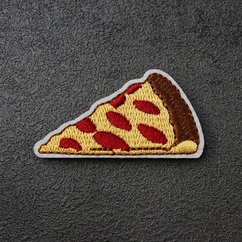 Pizza (rozmiar: 3,5X6,0 cm) DIY odznaki materiałowe haftowana aplikacja naszywka do szycia naklejki na ubrania…
