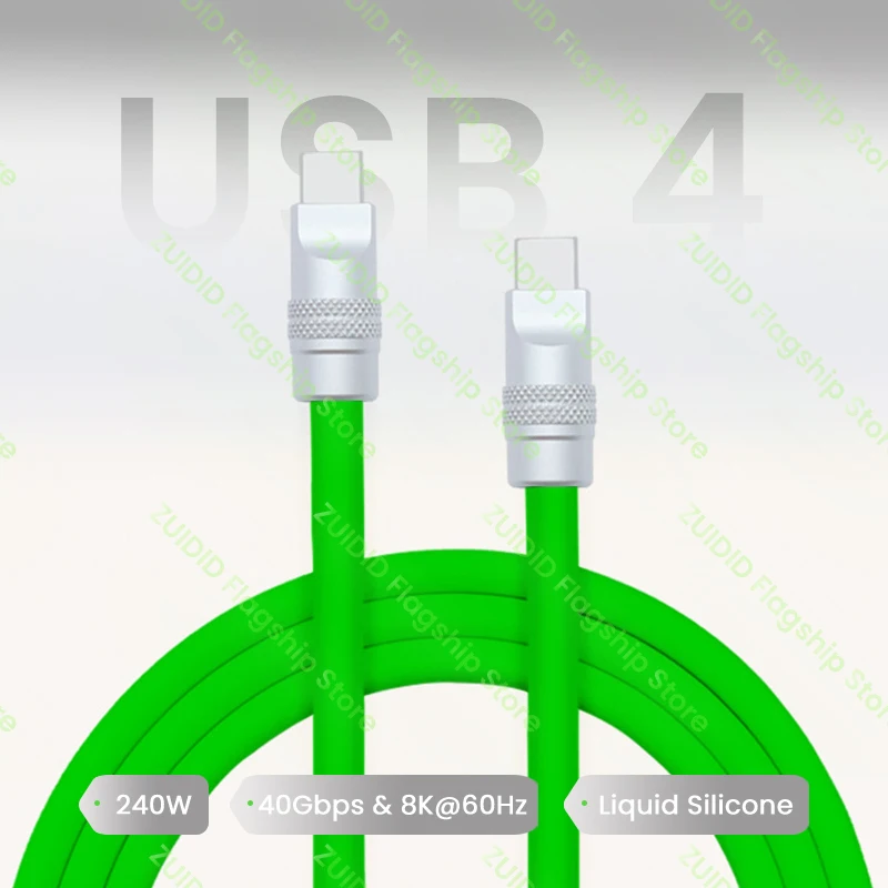 Płynny silikonowy kabel USB4 40 Gb/s typu C do C PD3.1 240W Szybkie ładowanie 8K@60Hz do iPhone 15 16 MacBook… Płynny silikonowy kabel USB4 40 Gb/s typu C do C PD3.1 240W Szybkie ładowanie 8K@60Hz do iPhone 15 16 MacBook…