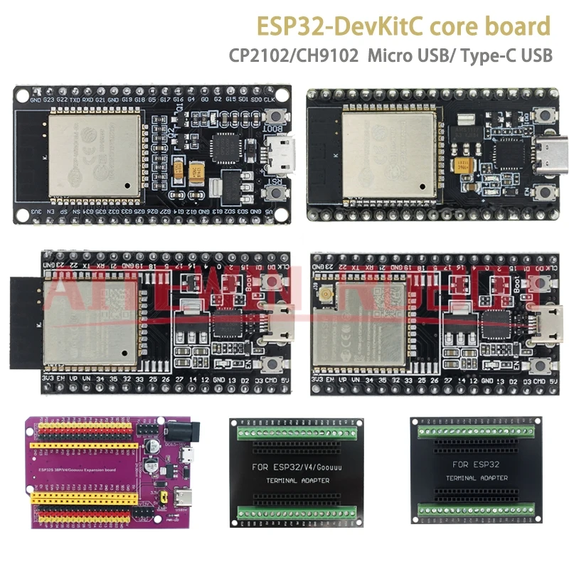 Płyta główna ESP32-DevKitC Płyta rozwojowa ESP32 38Pin WIFI + Bluetooth IoT NodeMCU-32 ESP32-WROOM-32D… Płyta główna ESP32-DevKitC Płyta rozwojowa ESP32 38Pin WIFI + Bluetooth IoT NodeMCU-32 ESP32-WROOM-32D…