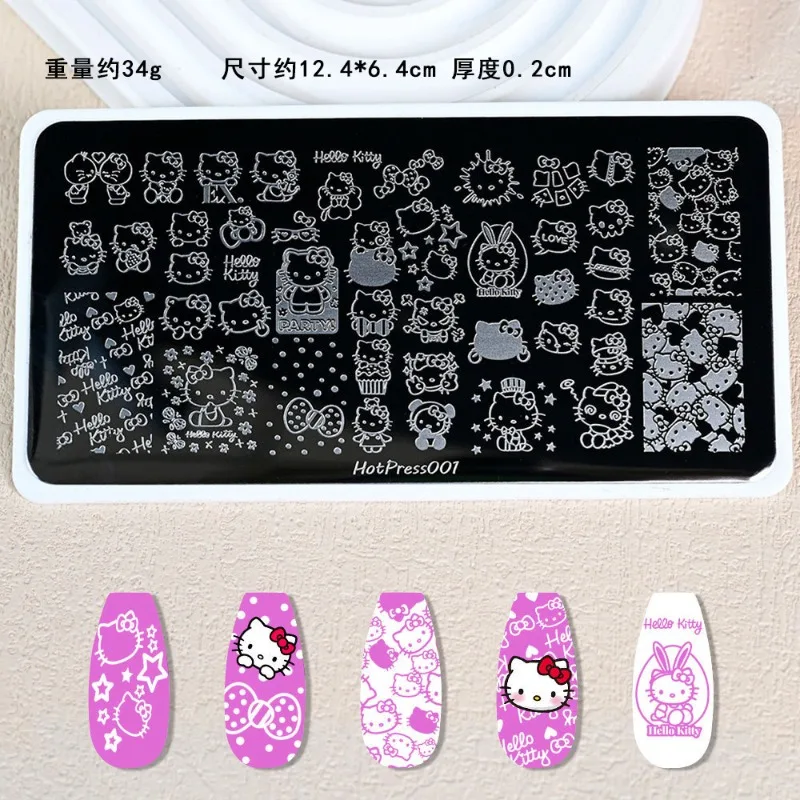 Płytka do stemplowania paznokci Full Cover Hello Kitty Cat do zdobienia paznokci MouTeen-250