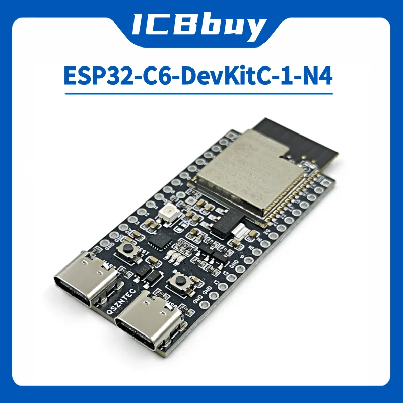Płytka główna ESP32-C6-DevKitC-1 ESP32-C6 z WIFI6, BLE, Zigbee, o bardzo niskim poborze mocy, kompatybilna z… Płytka główna ESP32-C6-DevKitC-1 ESP32-C6 z WIFI6, BLE, Zigbee, o bardzo niskim poborze mocy, kompatybilna z…