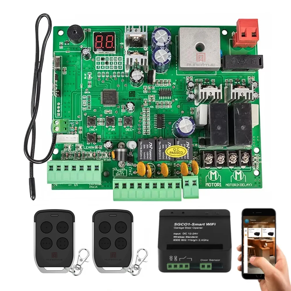 Płytka PCB DC 24V do automatycznego otwierania bramy skrzydłowej z podwójnym ramieniem Panel sterowania… Płytka PCB DC 24V do automatycznego otwierania bramy skrzydłowej z podwójnym ramieniem Panel sterowania…