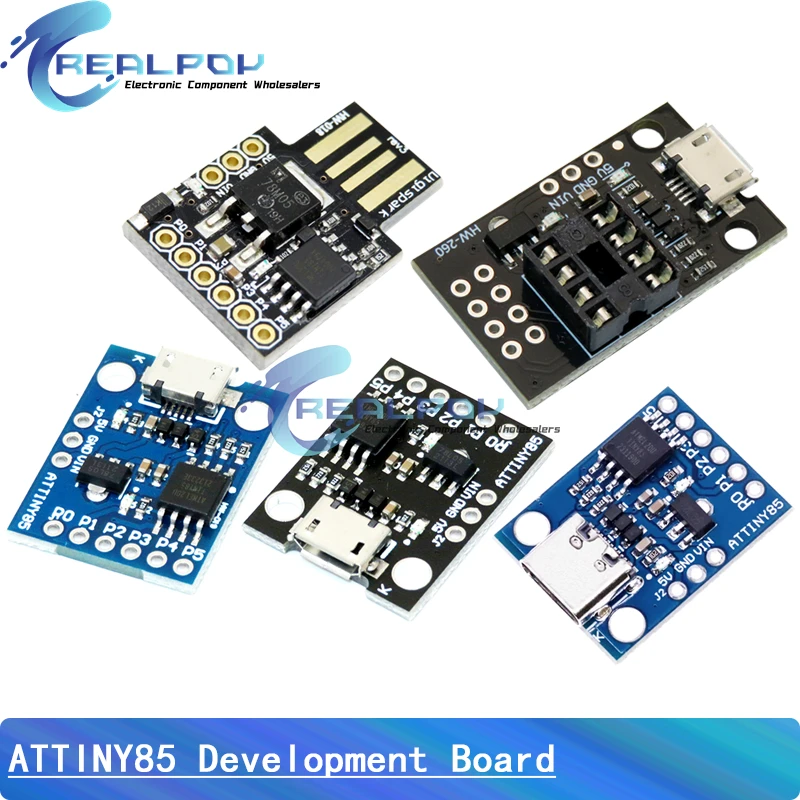 Płytka rozwojowa Digispark Kickstarter Moduł ATTINY85 dla Arduino USB Micro / Type-C USB Płytka rozwojowa Digispark Kickstarter Moduł ATTINY85 dla Arduino USB Micro / Type-C USB