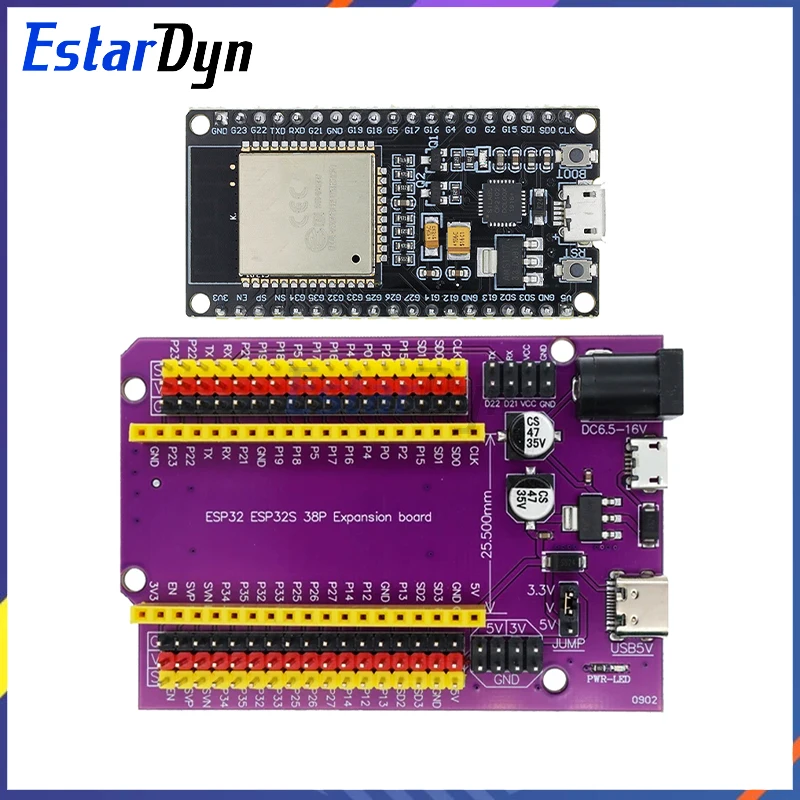 Płytka rozwojowa ESP32-DevKitC-32 Dual-Core WiFi i Bluetooth (ESP-WROOM-32), Type-C/Micro USB, CP2102… Płytka rozwojowa ESP32-DevKitC-32 Dual-Core WiFi i Bluetooth (ESP-WROOM-32), Type-C/Micro USB, CP2102…