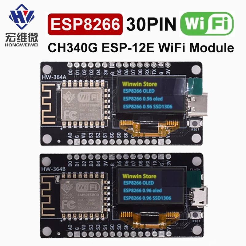 Płytka rozwojowa NodeMCU ESP8266 z 0,96-calowym wyświetlaczem OLED CH340G ESP-12E moduł WiFi TYPE-C USB dla… Płytka rozwojowa NodeMCU ESP8266 z 0,96-calowym wyświetlaczem OLED CH340G ESP-12E moduł WiFi TYPE-C USB dla…