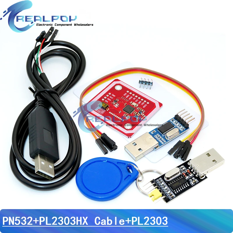 PN532 NFC RFID bezprzewodowy moduł V3 zestaw użytkownika czytnik Writer Mode IC S50 karta antena PCB PL2303HX…