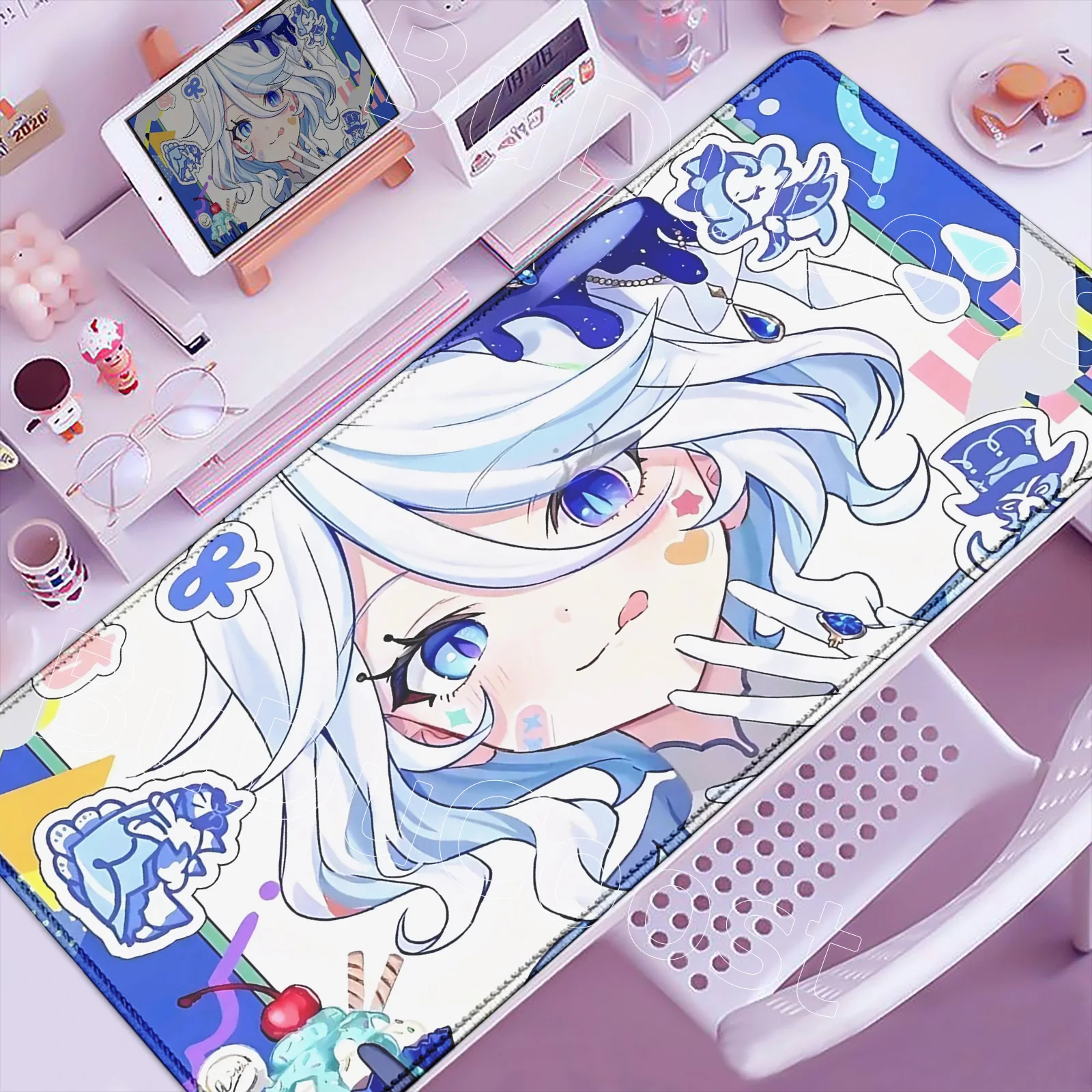 Podkładka pod mysz HD New Pretty Genshin Impact Furina Anime Game Office PC Kawaii Girl Desk Mat Keyboard…