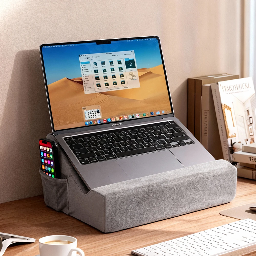 Podkładka pod tablet, podstawka do tabletu, podkładka pod telefon/laptop do pracy przy biurku/wglądania wideo…
