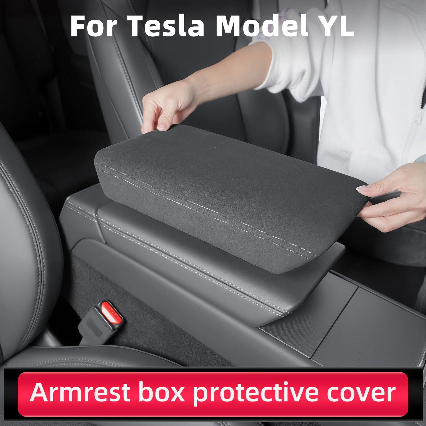 Podkładka podłokietnika konsoli środkowej do Tesla Model YL 2026 6-osobowy, osłona centralnego podłokietnika…