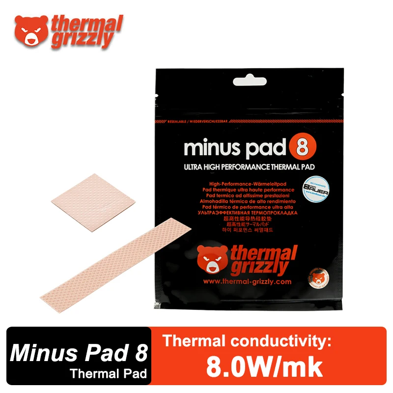 Podkładka termiczna Grizzly Minus Pad 8 Podkładka termiczna Multi-Size 8.0W/MK do chłodnicy procesora/gpu…