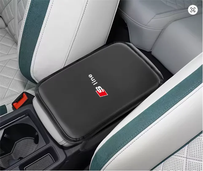 Podłokietnik samochodowy Skórzana podkładka pod podłokietnik Akcesoria samochodowe do Audi Sline A8 A6 Q5 A1…
