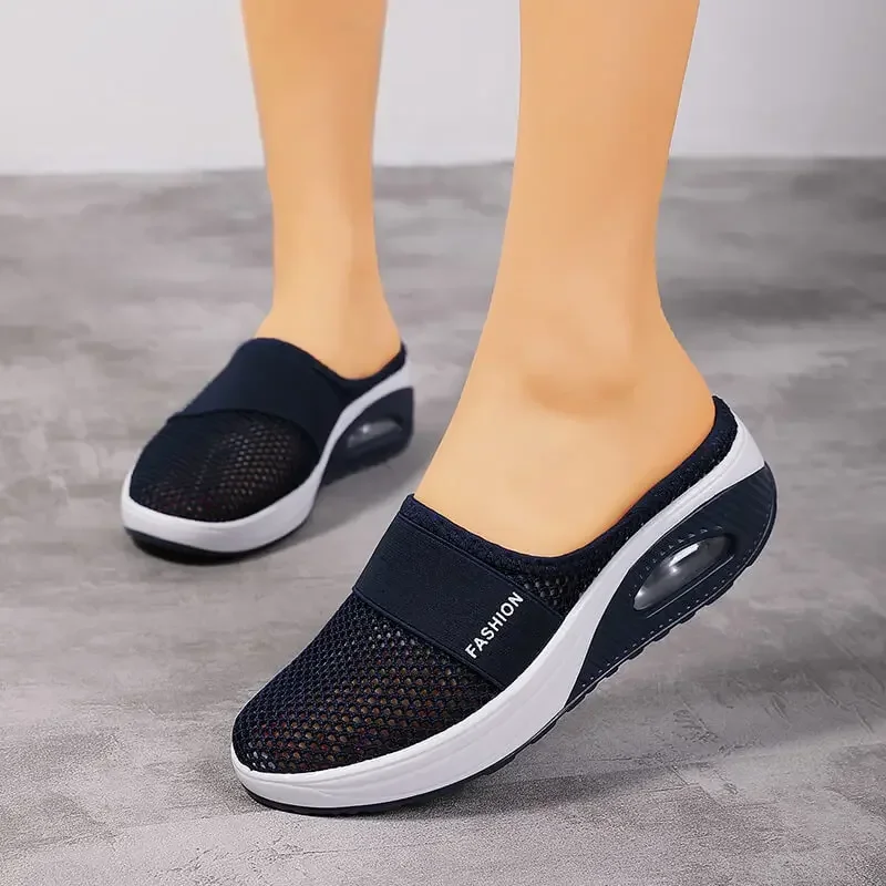 Poduszka powietrzna Slip-On damskie buty do chodzenia ortopedyczne cukrzycki damskie platformy muły siatkowe… Poduszka powietrzna Slip-On damskie buty do chodzenia ortopedyczne cukrzycki damskie platformy muły siatkowe…