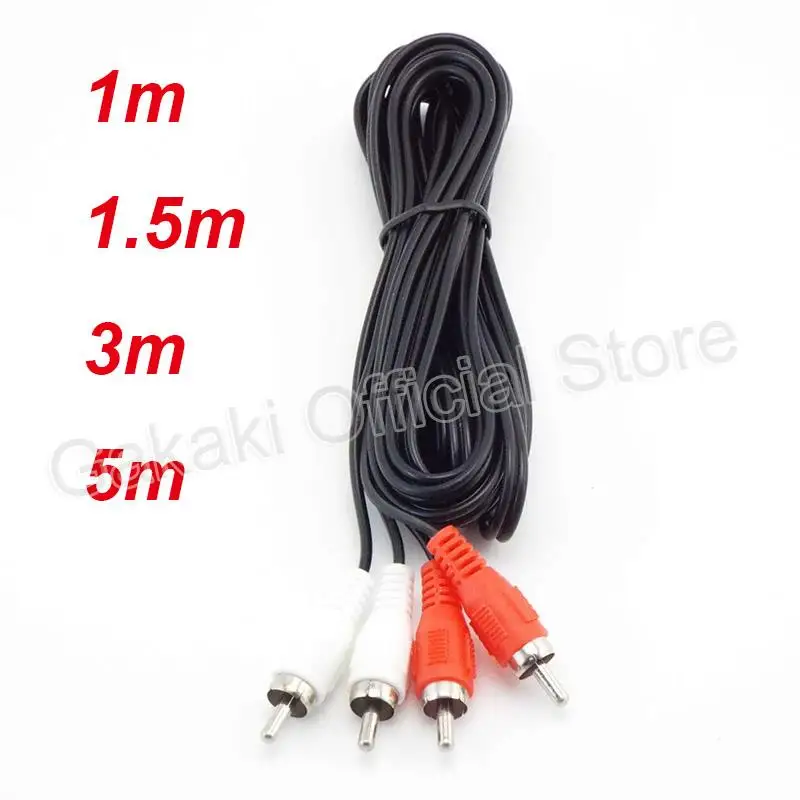 Podwójny kabel męski RCA na 2 męskie RCA Stereofoniczny kabel audio AV do wzmacniacza dźwięku DVD TV CD Podwójny kabel męski RCA na 2 męskie RCA Stereofoniczny kabel audio AV do wzmacniacza dźwięku DVD TV CD