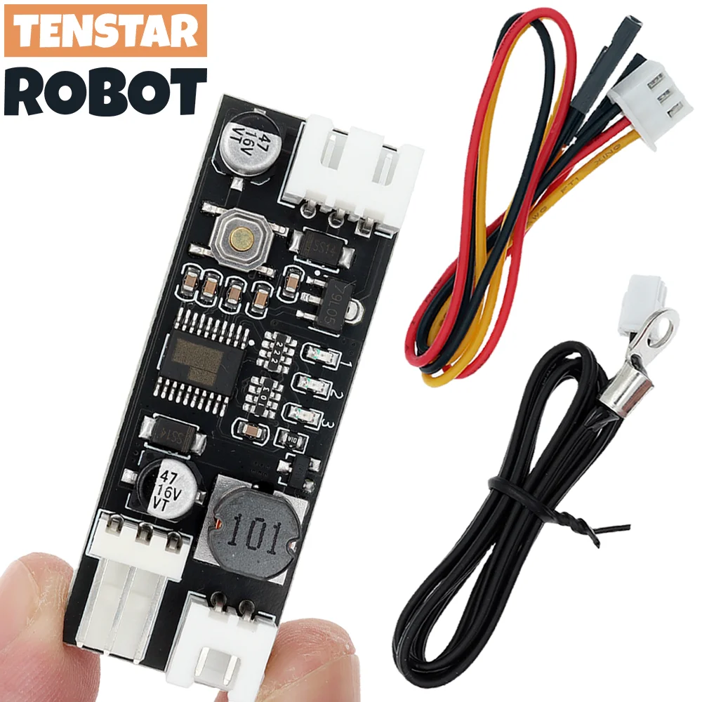 Pojedynczy 12V 0.8A DC PWM 2-3-przewodowy regulator temperatury wentylatora Regulator prędkości Podwozie…